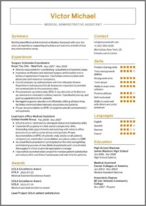 Resume Samples For Medical Administrative Assistant