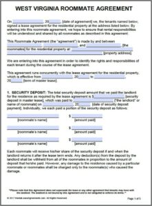 Roommate Contract Template Canada