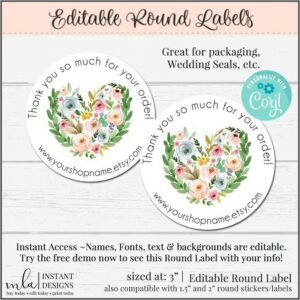Round Label Design Templates