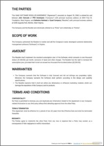 Saas Reseller Agreement Template Free