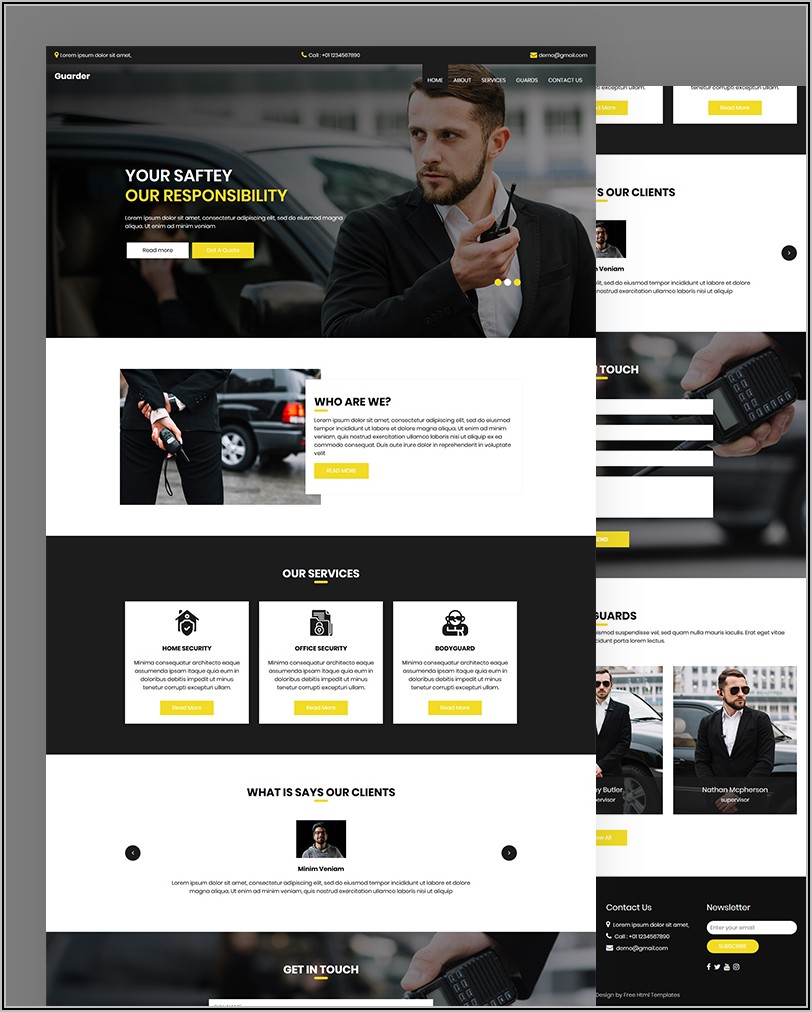 Security Guard Agency Website Html Templates Free Download