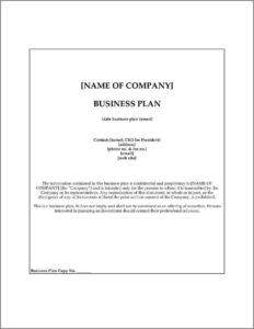 Self Storage Business Plan Template