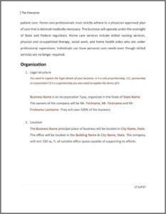 Sole Proprietorship Business Plan Examples