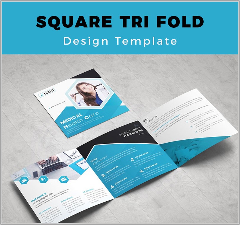 Square Trifold Brochure Template