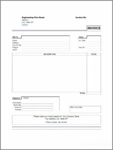 Template For Invoices