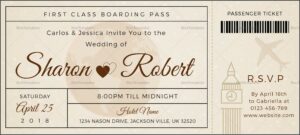 Wedding Invitation Ticket Template