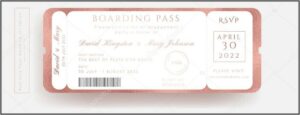 Wedding Ticket Invitation Template Free
