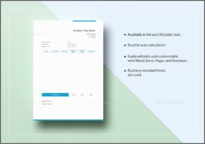 Weekly Timesheet Template For Numbers