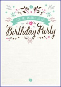 18th Birthday Invitations Templates Free
