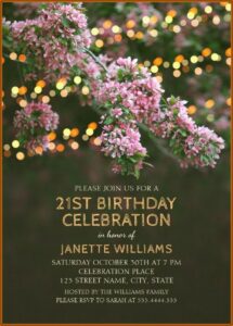 21st Invites Templates