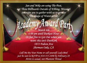 Academy Award Invitation Templates