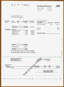 Adp Paycheck Stub Template