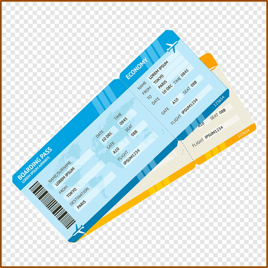 Airline Ticket Jacket Template