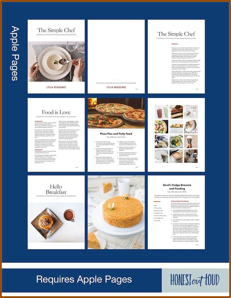 Apple Pages Cookbook Template