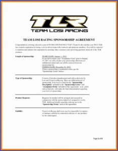 Athlete Sponsorship Contract Template