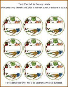 Avery Canning Jar Label Template