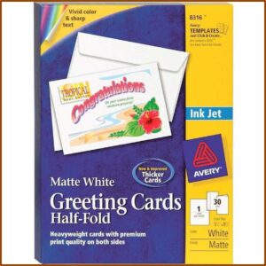 Avery Greeting Card Template