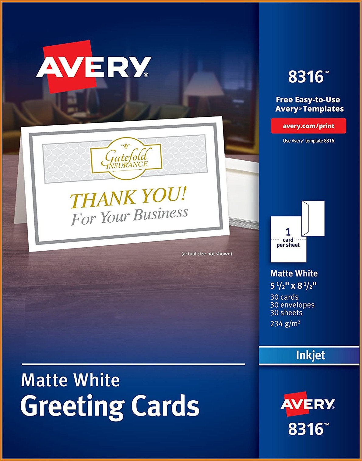Avery Greeting Card Template 5x7