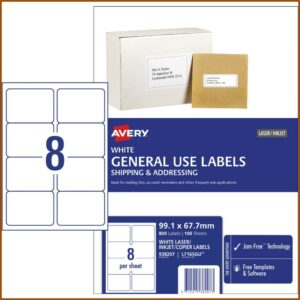 Avery Sticky Label Template