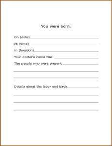 Baby Memory Book Template Pages
