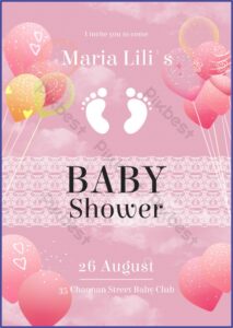 Baby Shower Invitation Template Psd Free