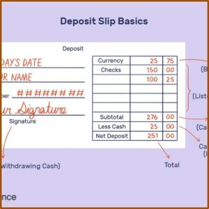 Bank Deposit Slip Template Free