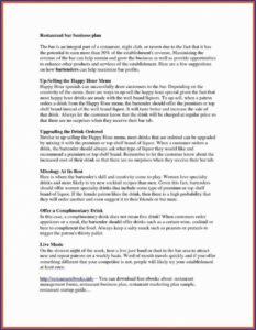 Bar Business Plan Template