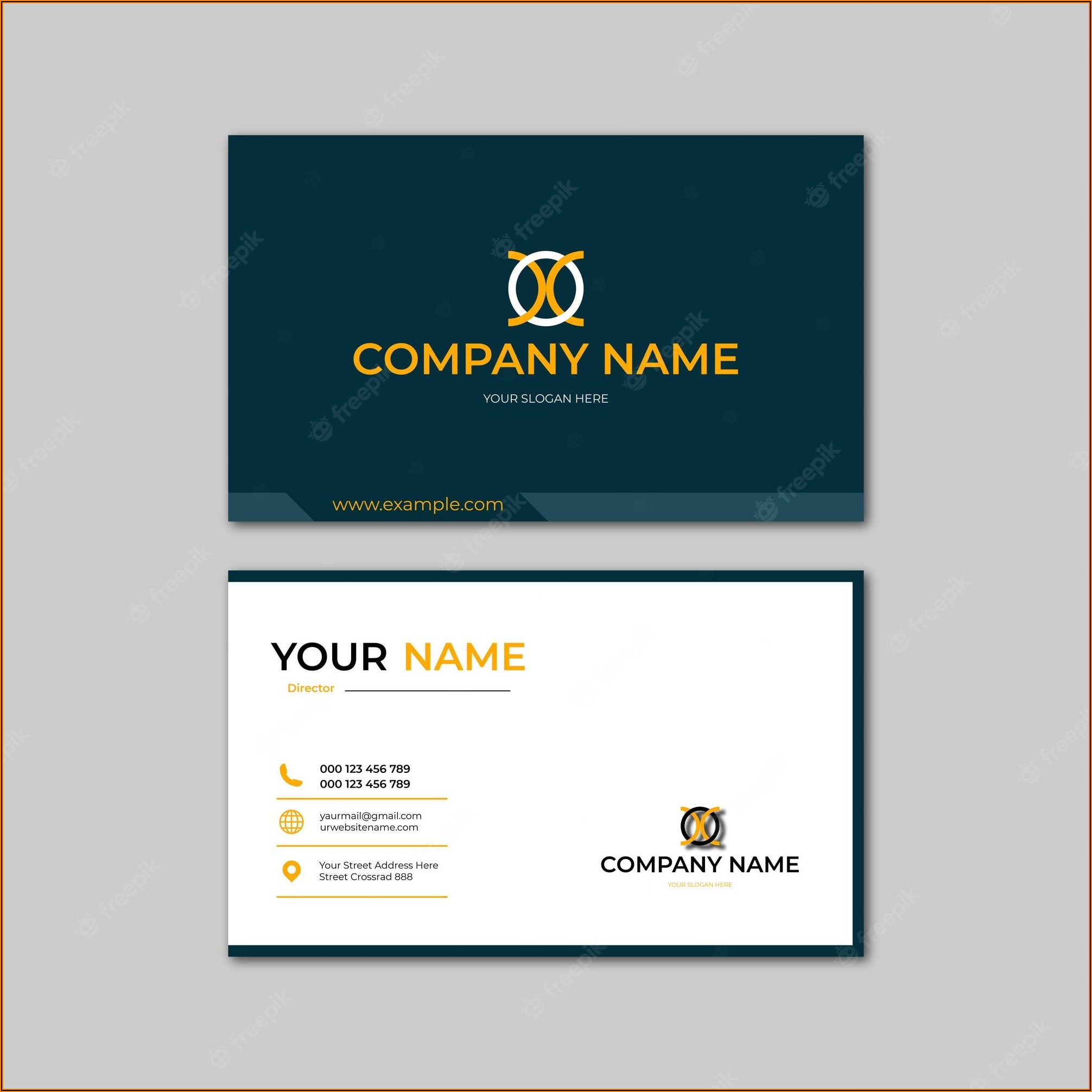 Blank Business Card Template Download Free