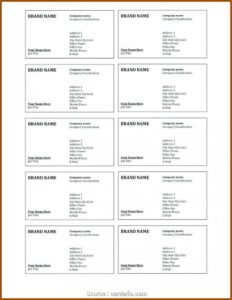 Blank Business Card Template Google Docs