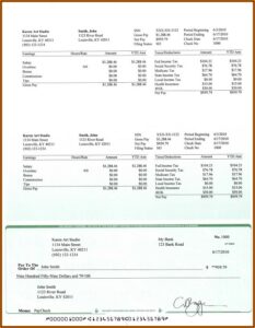 Blank Payroll Checks Templates