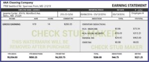 Business Payroll Statement Template