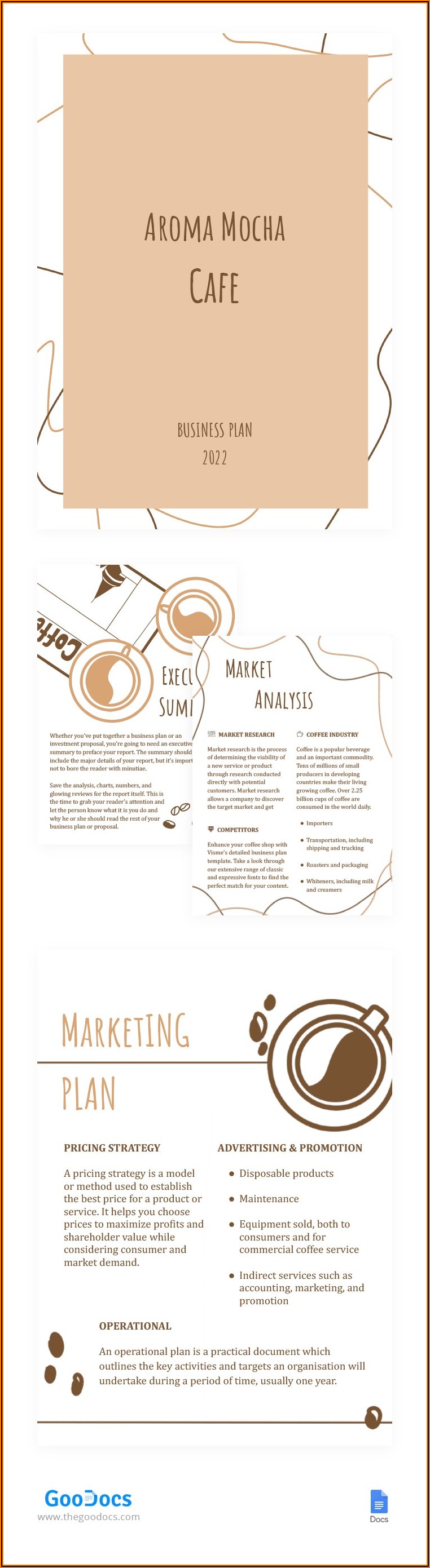 Cafe Business Plan Template Free
