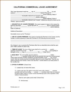 California Condo Lease Agreement Template