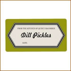 Canning Jar Label Template