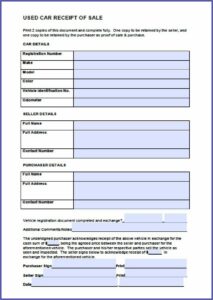 Car Invoice Template Pdf
