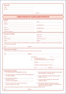 Car Invoice Template Uk