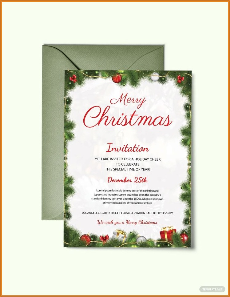 Christmas Invitation Template Microsoft Word