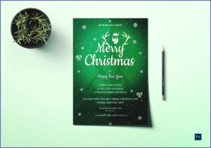 Christmas Party Invitation Template Photoshop