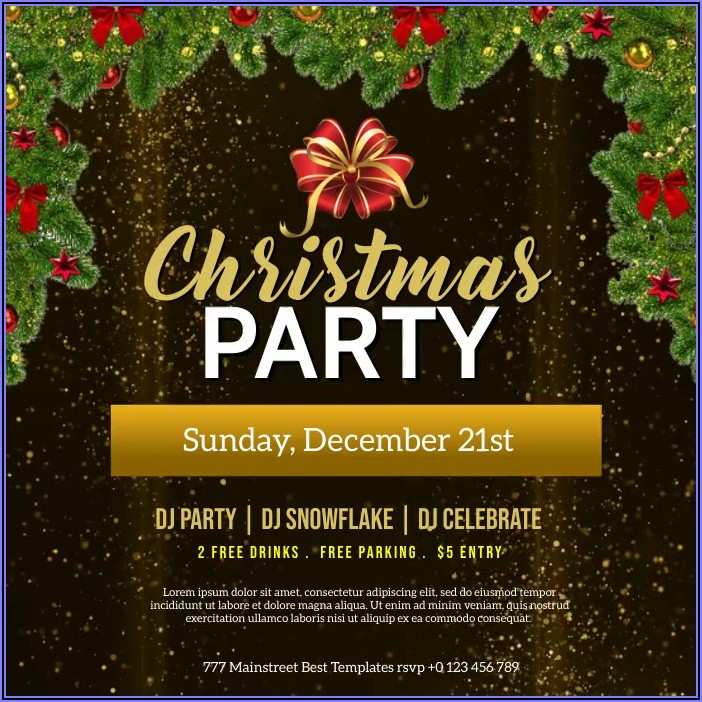 Christmas Party Invites Templates