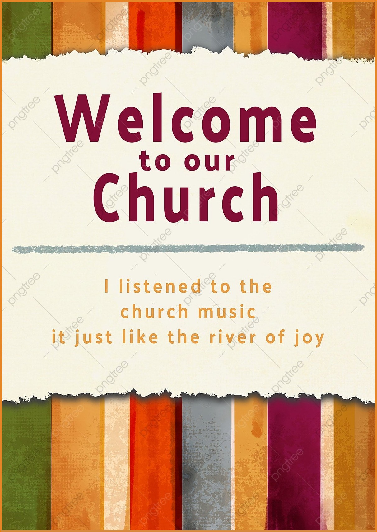 Church Welcome Card Template