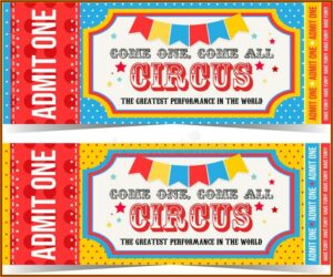 Circus Ticket Invite Free