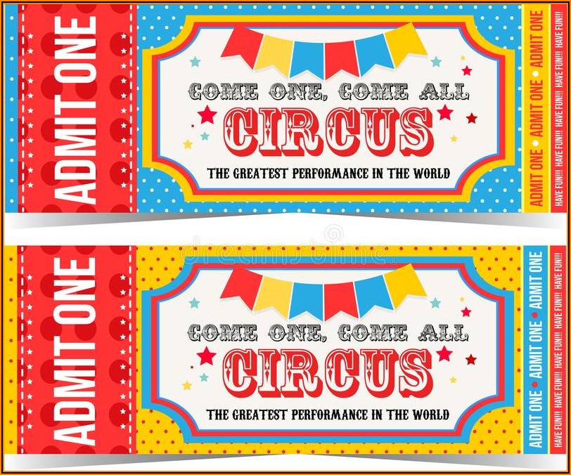 Circus Ticket Invite Free