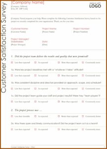 Client Satisfaction Survey Template Free