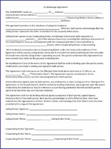 Co Broker Agreement Template