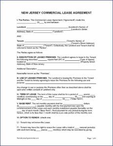 Commercial Real Estate Lease Agreement Sample