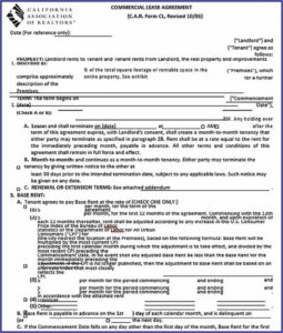 Commercial Real Estate Lease Agreement Template