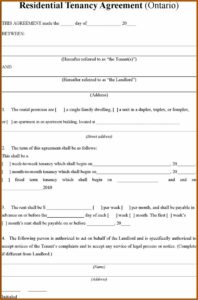 Condo Lease Agreement Template Ontario