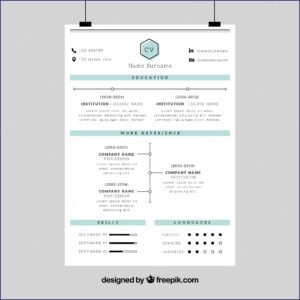 Corporate Resume Template Free