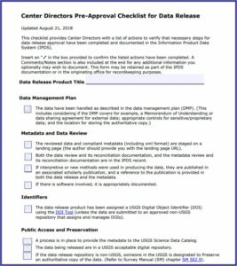 Data Center Checklist Form