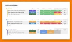 Digital Marketing Calendar Template 2021